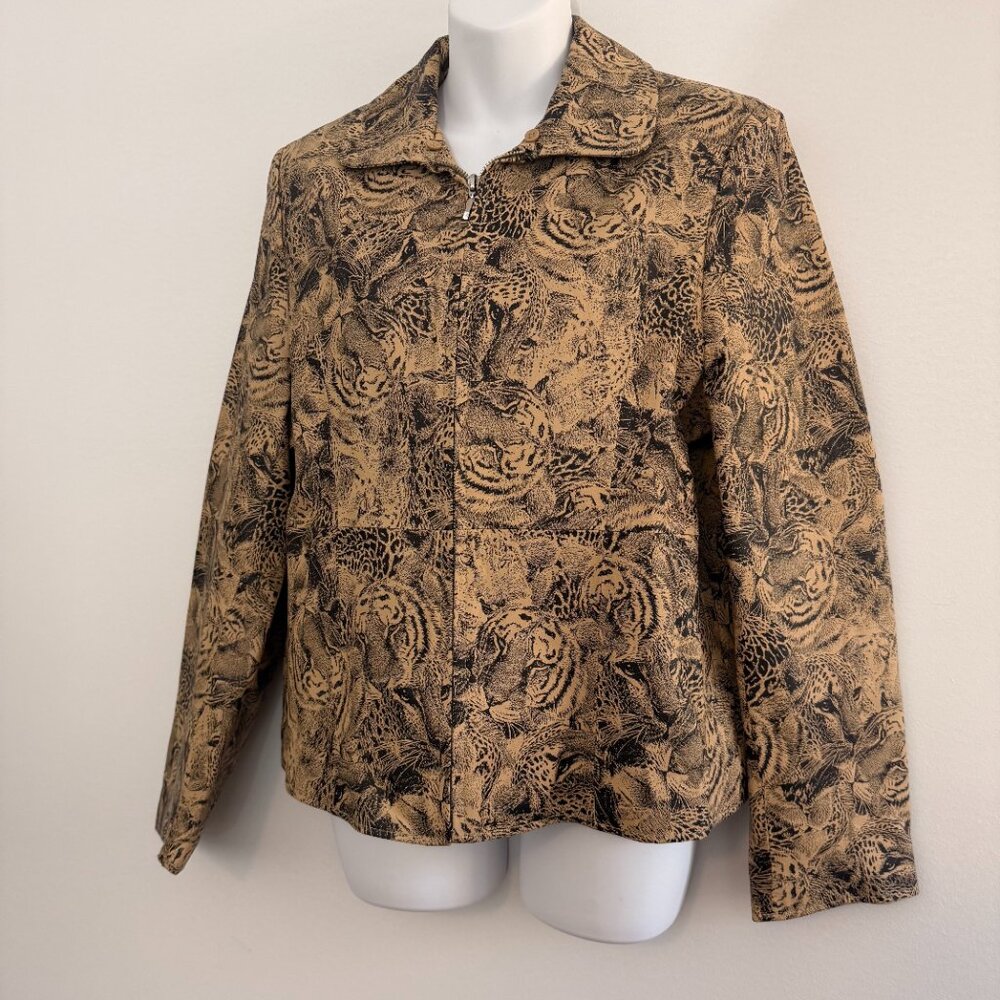 Vintage Lisa International Tiger Suede Jacket | Size M - Picture 7 of 13